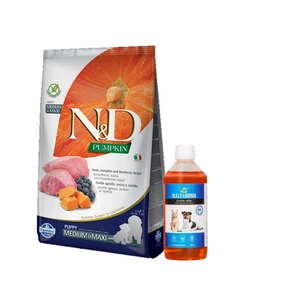 Farmina N&D Pumpkin Grain Free canine LAMB & BLUEBERRY PUPPY MEDIUM & MAXI 12kg