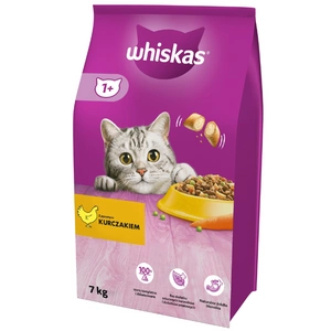 WHISKAS Adult 7kg - kuivtoit kassidele kana ja köögiviljadega