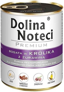 DOLINA NOTECI PREMIUM sisaldab rikkalikku küülikuliha ja jõhvikaid 12x800g