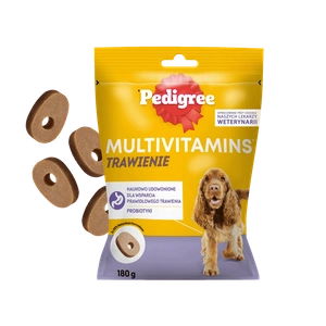 PEDIGREE Multivitamins Digestion lisatoit täiskasvanud koertele, kanamaitse 180 g
