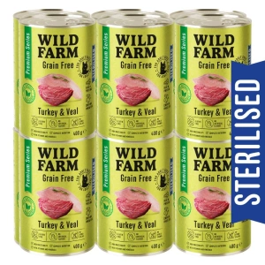 WILD FARM Premium Grain Free Turkey and Veal 400g - teraviljavaba toit steriliseeritud kassidele
