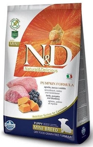 FARMINA N&D PUMPKIN Mini PUPPY Lambakõrvits teraviljavaba Mustikas Natural & Delicious 7kg
