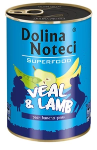 DOLINA NOTECI PREMIUM SUPERFOOD vasikaliha ja lambaliha 6x400g