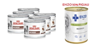 ROYAL CANIN Recovery 6x195g purk + 50% MAHA ENZO VET Recovery dieet koertele 400g