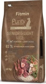 FITMIN Purity Senior Hirve, lambaliha ja riis Light 12kg