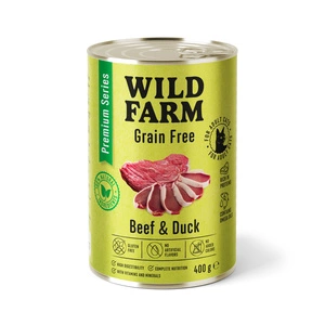 WILD FARM Premium Grain Free Beef and Duck 400g - teraviljavaba kassitoit