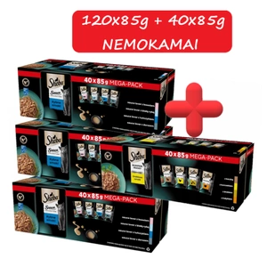 SHEBA Sauce Collection Fish Flavours Sachs 40x85 g - täismärg toit täiskasvanud kassidele, kastmega
