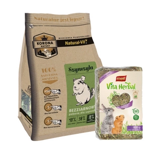 KORONA NATURY Natural-Vit toit tšintšiljadele 750g