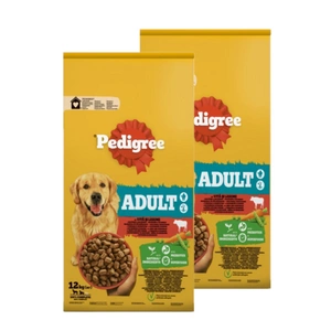 PEDIGREE® Adult 12 kg veiselihaga - kuiv täistoit täiskasvanud suurtele ja keskmise suurusega koertele