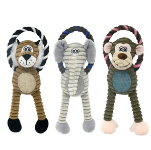 NUXIE® koera/kassi pluusist mänguasi koos vinguga (tiiger/eelfant/ahv)