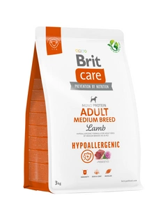 BRIT CARE koer hüpoallergeenne täiskasvanud keskmise tõugu lambaliha 3kg