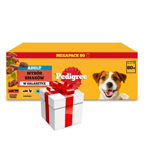 PEDIGREE® Täiskasvanute märja koeratoit, valik maitseid želees, kotike 80 x 100 g