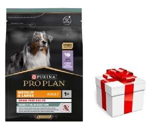 PRO PLAN Sensitive Digestion keskmistele ja suurtele täiskasvanud koertele kalkuniga 2,5 kg + STAIGMENA FOR DOGS'ile