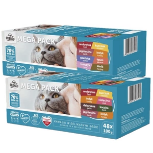 Frendi kotikesed kassidele liha maitsed kastmes 48x100g