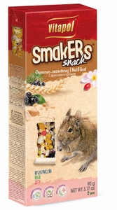 VITAPOL Smakers Tahked näriliste maiuspalad kolvi kujul kuivatatud puuviljade ja pähklitega 2 tk.