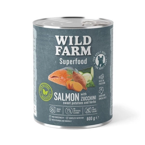 WILD FARM Superfood Salmon (lõhe suvikõrvitsaga, maguskartuli ja maitsetaimedega) 800g teraviljavaba koeratoit