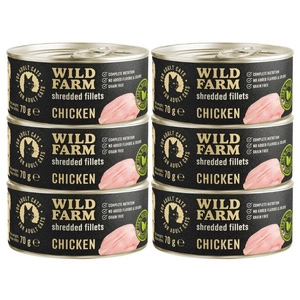 WILD FARM Fileed Chicken 70g - teraviljavaba märja kassitoit, filee puljongis