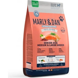 Marly & Dan Senior Dog Medium & Large Breed Fresh Salmon Holistic & Hypoallergenic 12kg kuivtoit 12kg