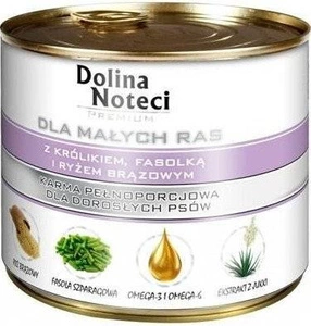 Dolina Noteci PREMIUM väikestele tõugudele küüliku, ubade ja riisiga 12x185g