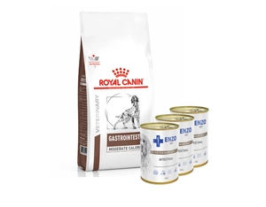 ROYAL CANIN Gastro Intestinal mõõdukalt kaloriline GIM23 2kg + ENZO VET Intestinal dieet koertele lambalihaga 3x400g