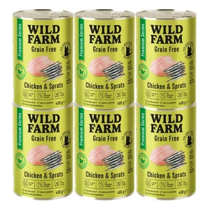 WILD FARM Premium Grain Free Chicken and Sprats 400g - teraviljavaba kassitoit
