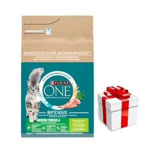 Purina One Indoor Cat Adult Food kalkuniga kassidele 3kg