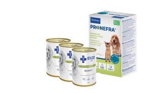 Virbac Pronefra 180ml + ENZO VET Recovery dieet koertele 3x400g