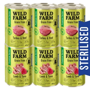 WILD FARM Premium Grain Free Turkey and Veal 400g - teraviljavaba toit steriliseeritud kassidele