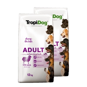 TROPIDOG premium täiskasvanud keskmist ja suurt tõugu lambaliha riisiga 12 kg