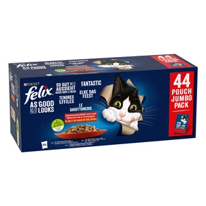 Felix Fantastic MIX maitsed želees: 44x85g