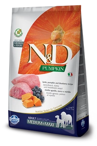 Farmina N&D Pumpkin Grain Free canine LAMB & BLUEBERRY ADULT MEDIUM & MAXI 12kg