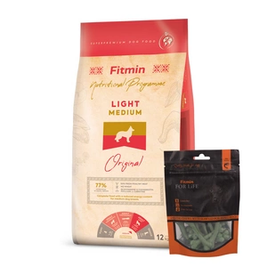FITMIN Medium Light 12 kg + FITMIN Hambaravi koertele merevetikaga 70g