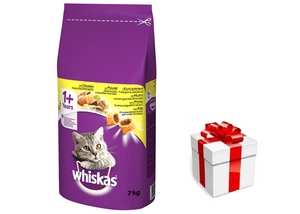 WHISKAS Adult 7kg - kuivtoit kassidele kana ja köögiviljadega