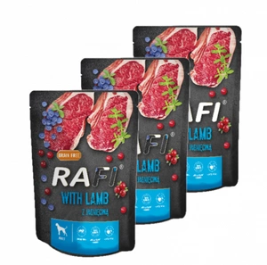 Rafi lambalihaga koertele - kotike 3x300g (must pakend)