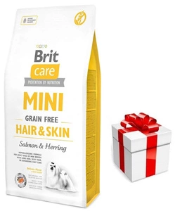 BRIT CARE Mini Grain-Free Hair&amp;Skin 7kg + STAGMENA FOR DOG