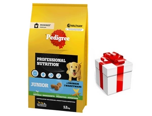 PEDIGREE® Junior Professional Nutrition 12 kg linnuliha ja köögiviljadega - kuiv täistoit suurtele ja keskmise suurusega tõugu kutsikatele
