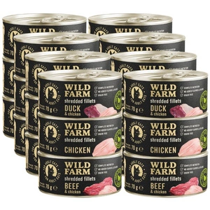 WILD FARM Fillets Duck&Chicken 70g - teraviljavaba märja kassitoit, filee puljongis
