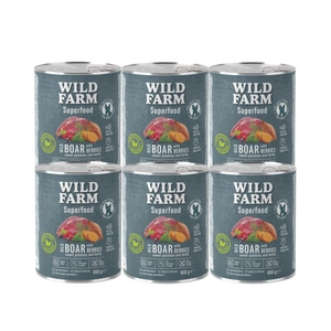 WILD FARM Superfood Wild Boar (Hirve liha jamsside, marjade ja maitsetaimedega) 800g teraviljavaba koeratoit