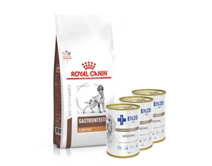 ROYAL CANIN Gastro Intestinal Low Fat LF22 6kg + ENZO VET Intestinal dieet koertele lambalihaga 3x400g