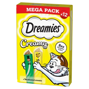 DREAMIES Kreemjas juustu ja kassimündiga 12x10g