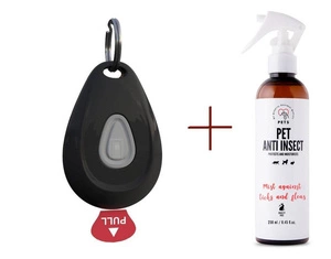 Inmoless Ultraheli kirpu- ja puugitõrjevahend lemmikloomadele Inmoless Pet - Must + PETS ANTI INSECT